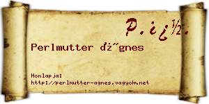 Perlmutter Ágnes névjegykártya