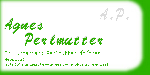 agnes perlmutter business card